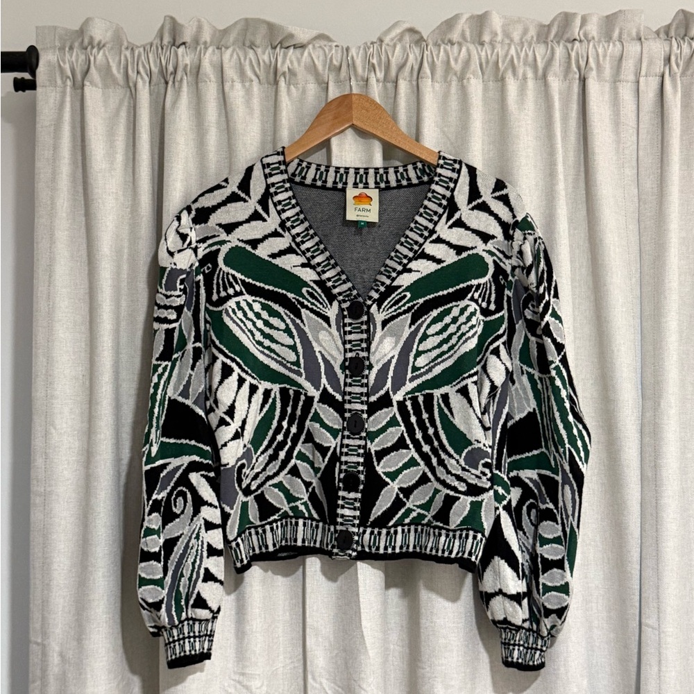 FARM Rio Black Lace Nature Cardigan